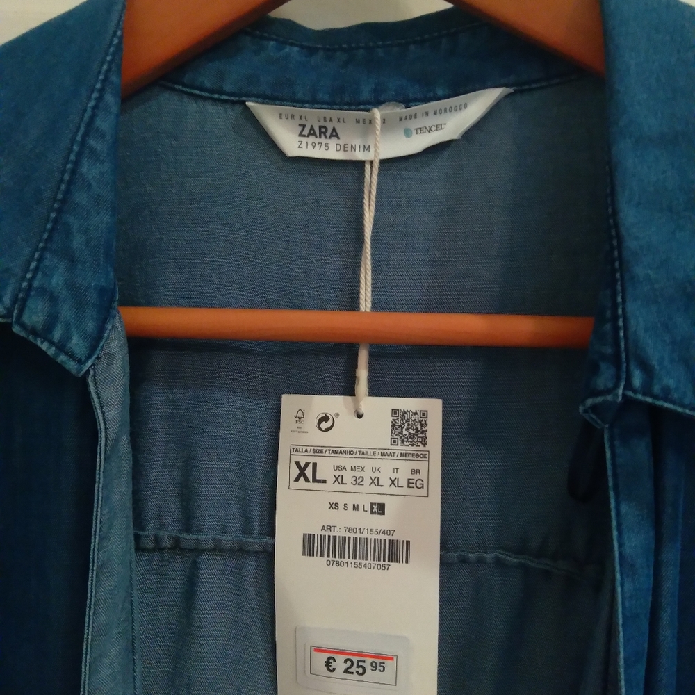 Denim Zara XL Button-up Shirt | NWT 👔 - Picture 7 of 10